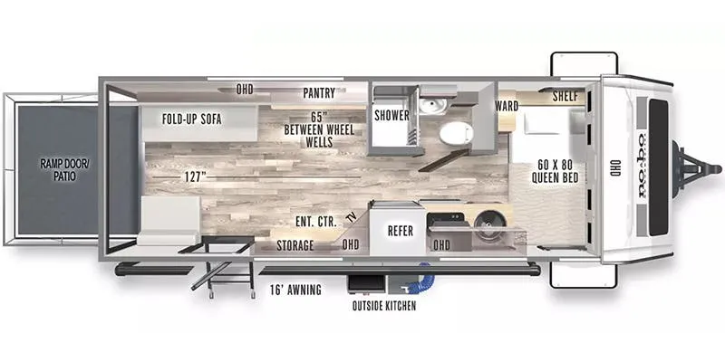 2024 Forest River No Boundaries NB19.1 floor plan