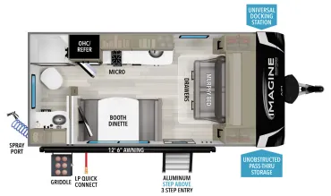 2024 Grand Design Imagine AIM 15RB - Floor plan