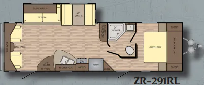 CrossRoads Z-1 ZR-291RL floor plan