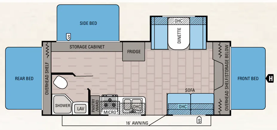 Jayco Jay Feather X23F floor plan