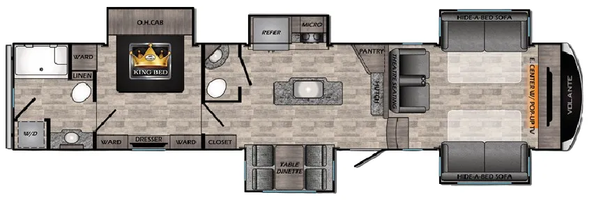 CrossRoads Volante 3851FL floor plan