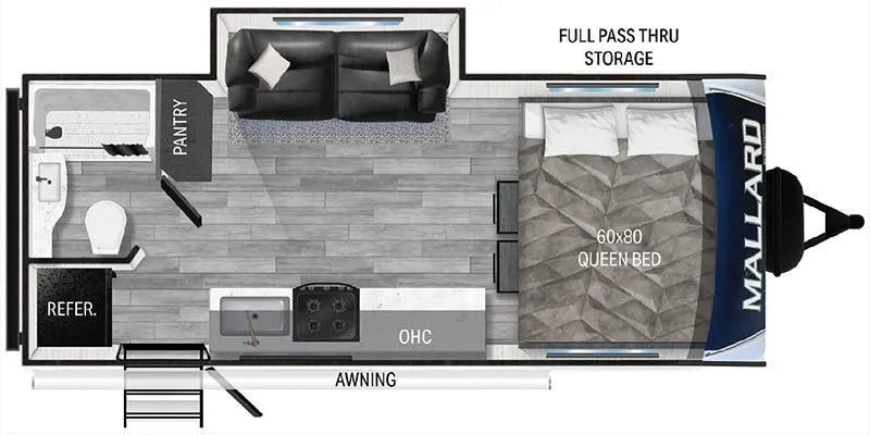 Heartland Mallard Pathfinder P18RBS floor plan