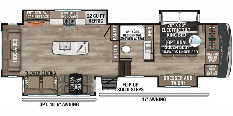 K-Z Durango Gold G310RLQ floor plan