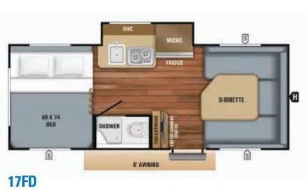 Jayco Hummingbird 17FD floor plan
