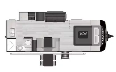 2021 Keystone Cougar Half-Ton 22MLSWE - Floor plan