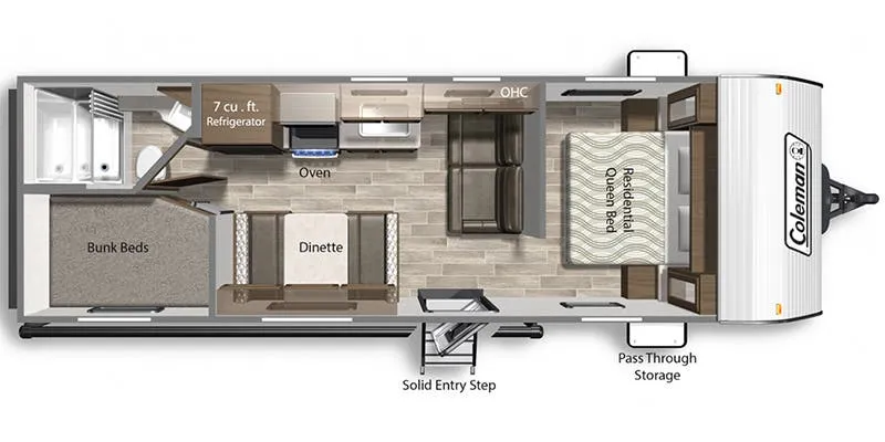 2016 Dutchmen Coleman Lantern LT 274BH floor plan