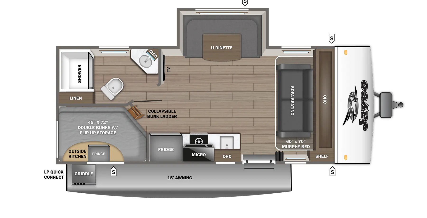 Jayco Jay Feather Air 19MBS floor plan