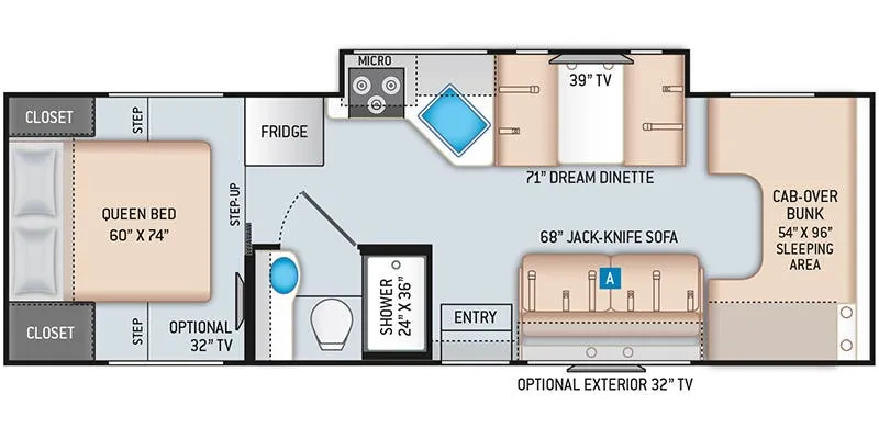 2023 Thor Motor Coach Four Winds 28Z - Floor plan