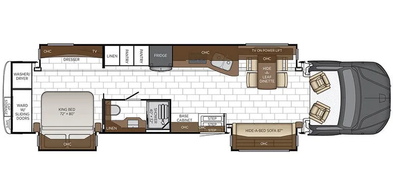Newmar Supreme Aire 4504 floor plan
