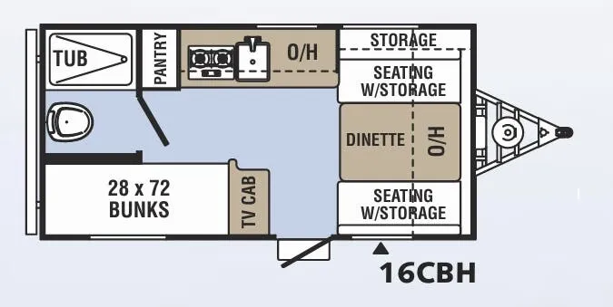 Coachmen Clipper Cadet 16CBH floor plan