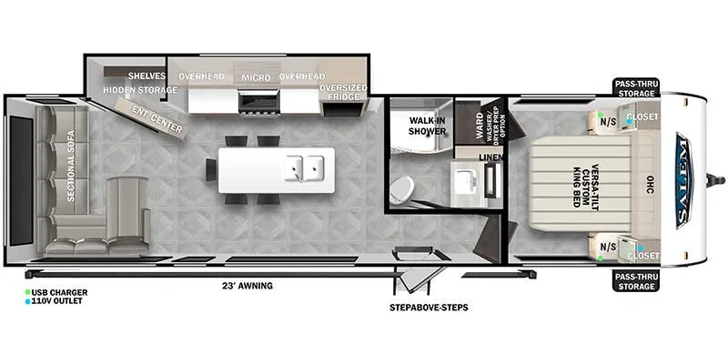 2024 Forest River Salem 28VIEW floor plan