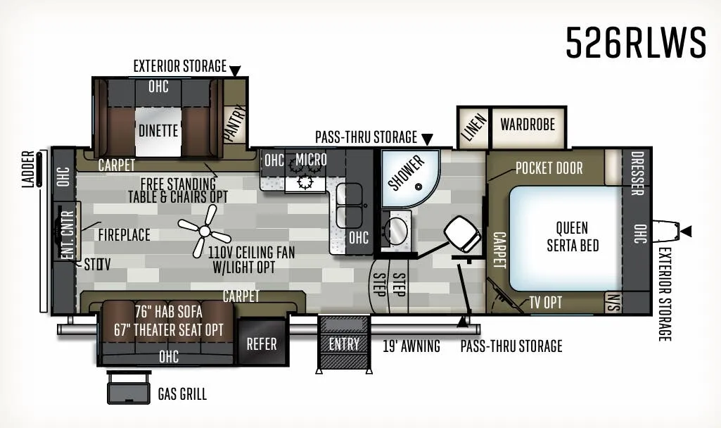 Forest River Flagstaff Super Lite 526RLWS floor plan