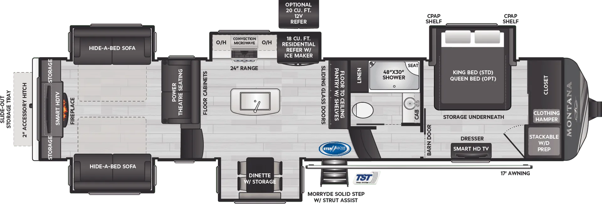 2024 Keystone Montana 3793RD - Floor plan