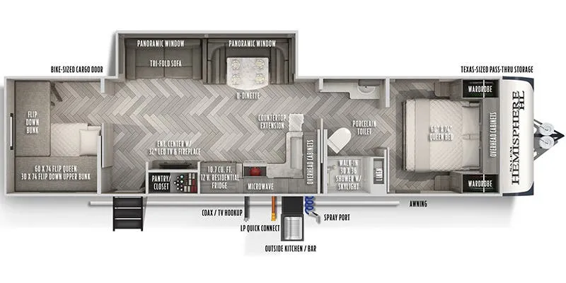 Forest River Salem Hemisphere Hyper-Lyte 29XBHL floor plan