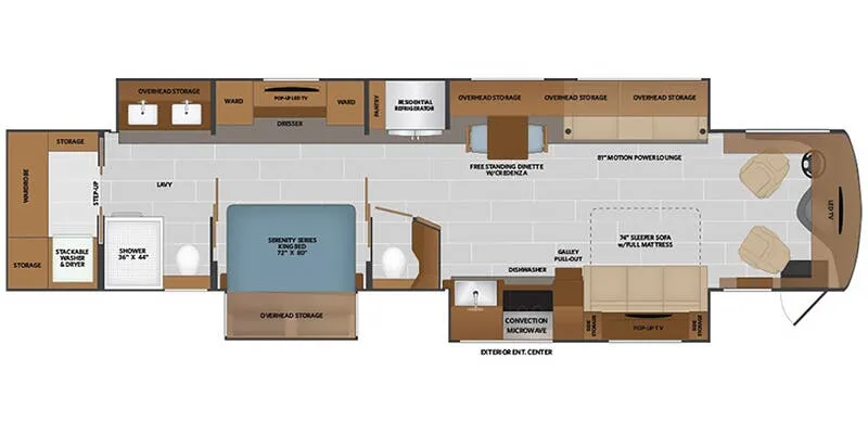 Fleetwood Palisade 45CS floor plan