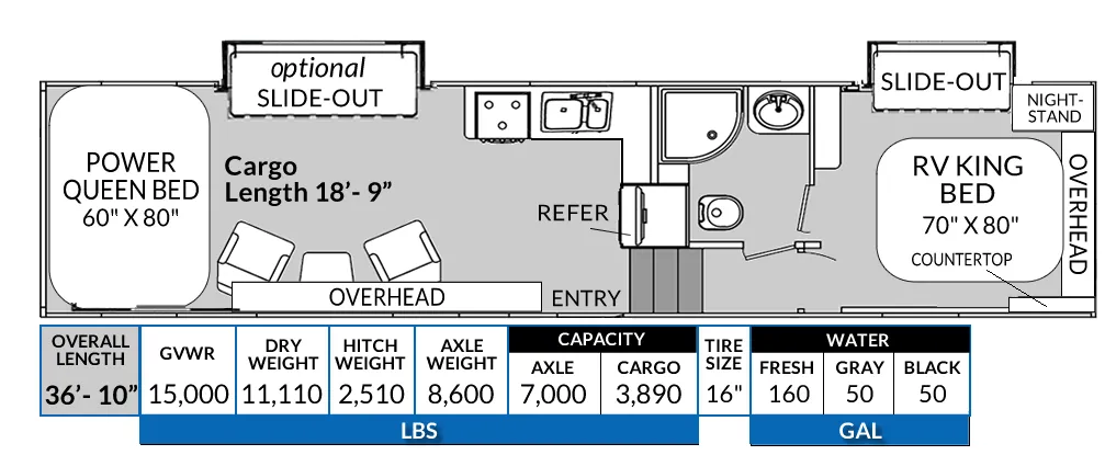 Genesis Supreme Rage'n 3219RCRXL floor plan