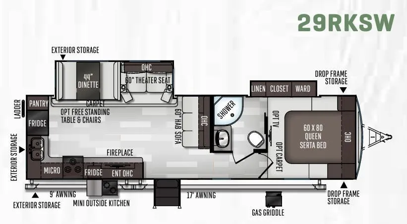 Forest River Flagstaff Super Lite 29RKSW floor plan