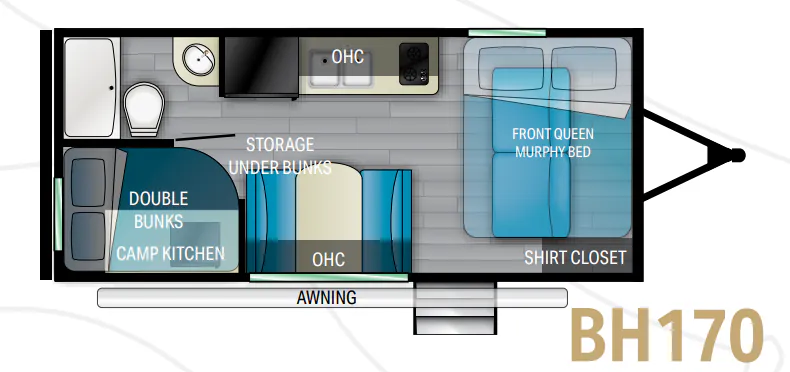 Heartland Pioneer BH170 floor plan