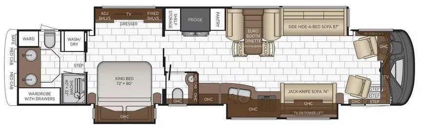 Newmar Essex 4595 floor plan