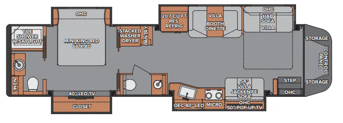 Renegade RV Ikon 34RF floor plan