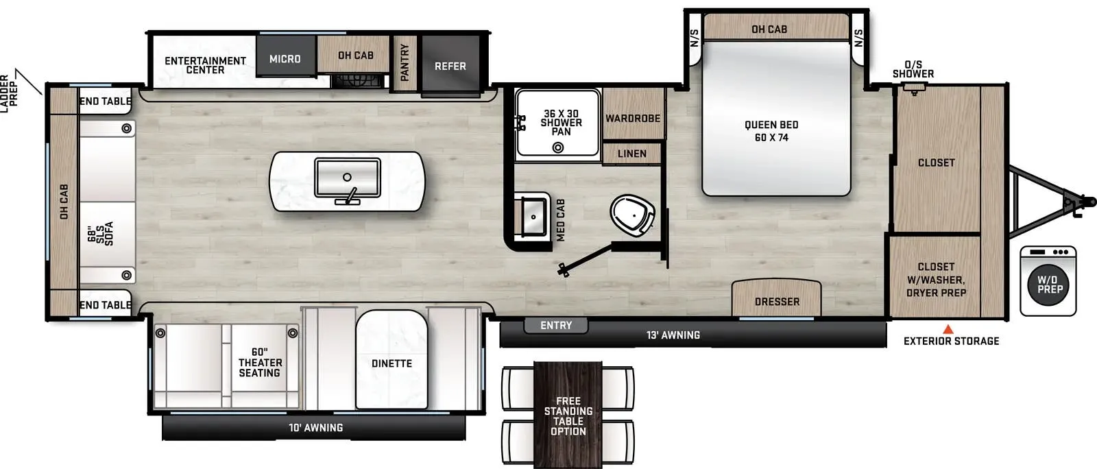 Forest River Aurora 32RLTS floor plan