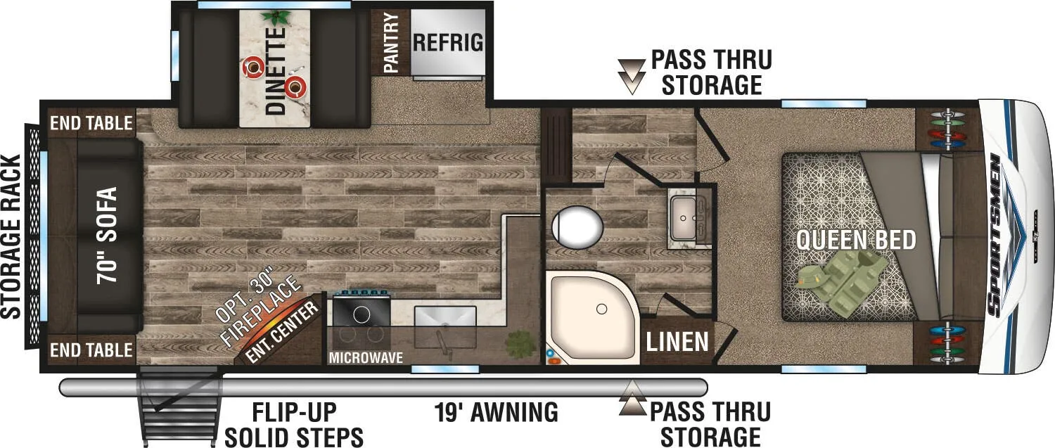 K-Z Sportsmen 251RL floor plan