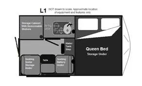 Phoenix Campers Slide-In LEVEL 1 floor plan