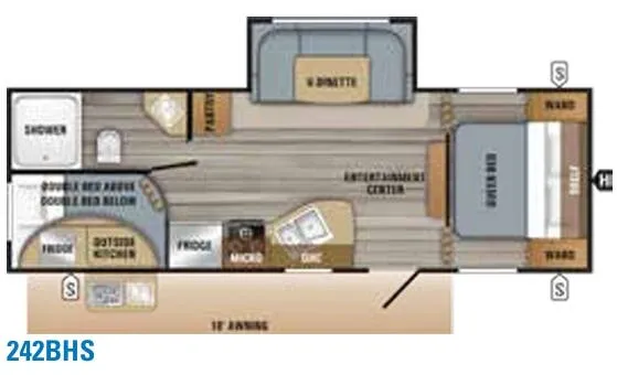 Jayco Jay Flight SLX 8 242BHS floor plan