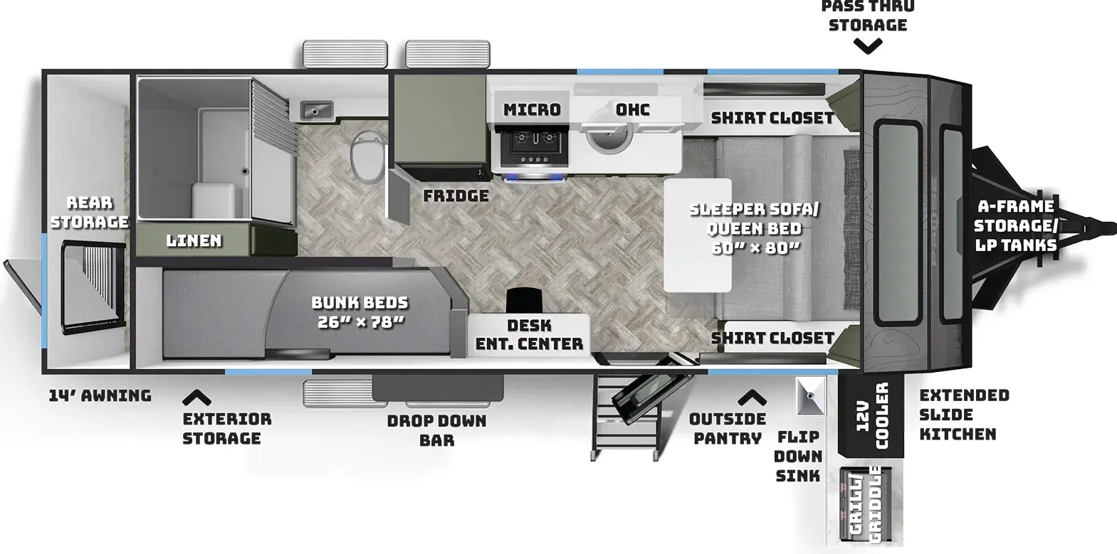 Palomino Pause 21.4 floor plan