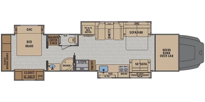 Renegade RV Classic 45CRS floor plan