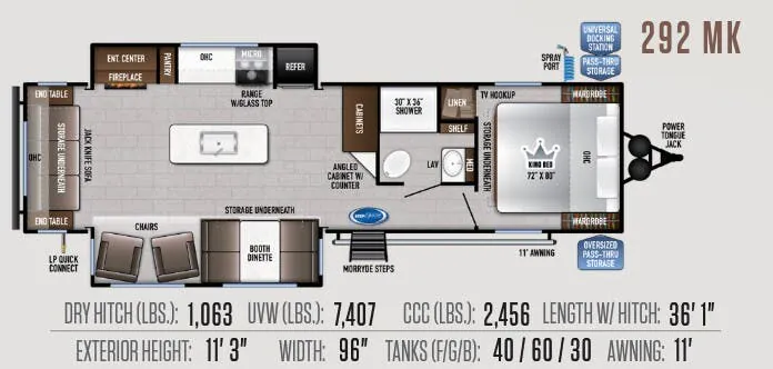 East to West Della Terra 292MK floor plan