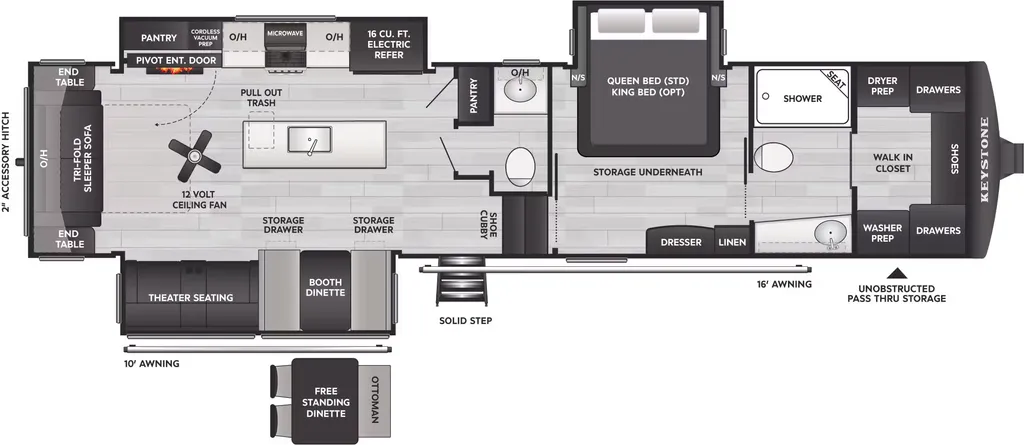 2027 Keystone Cougar 355FBS floor plan