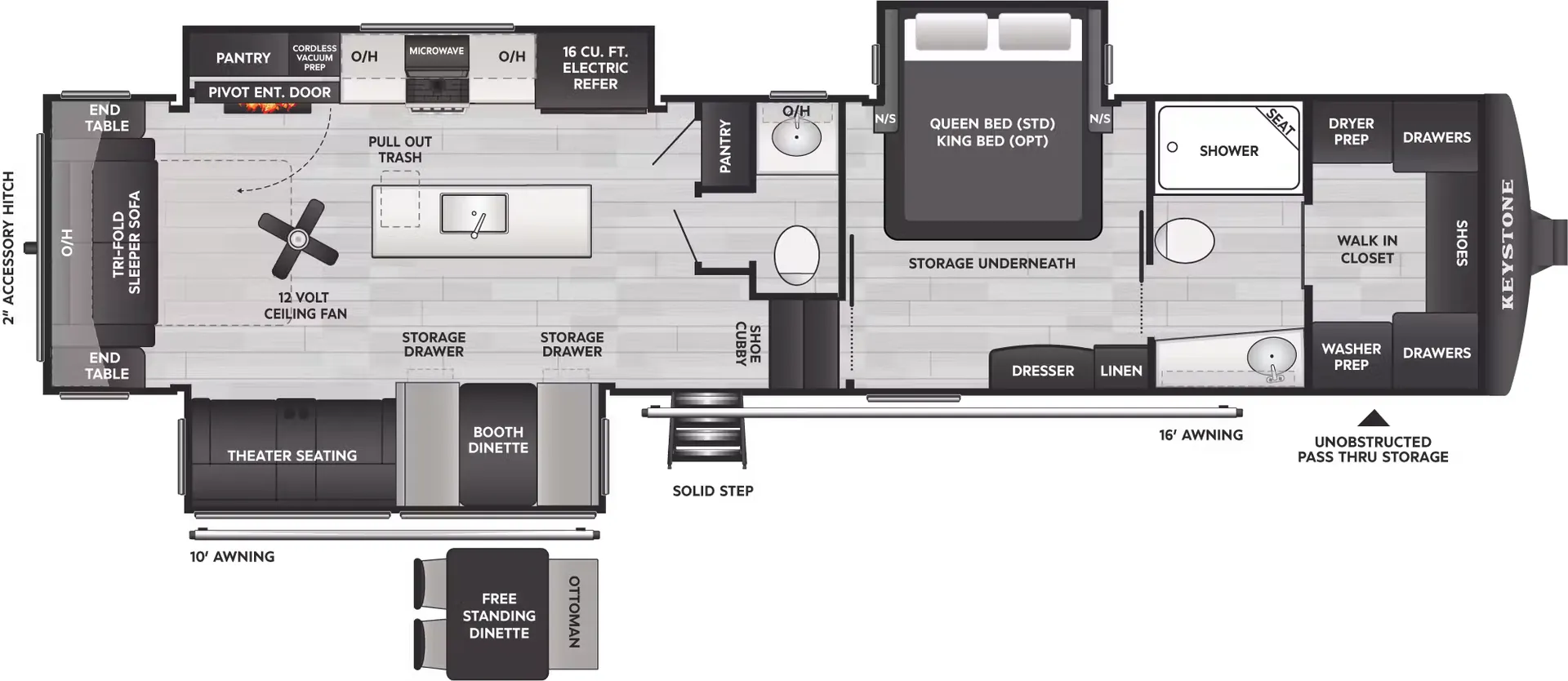 2027 Keystone Cougar 355FBS - Floor plan