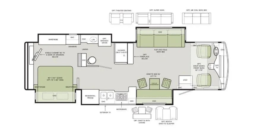 2026 Tiffin Open Road Allegro 34 PA floor plan