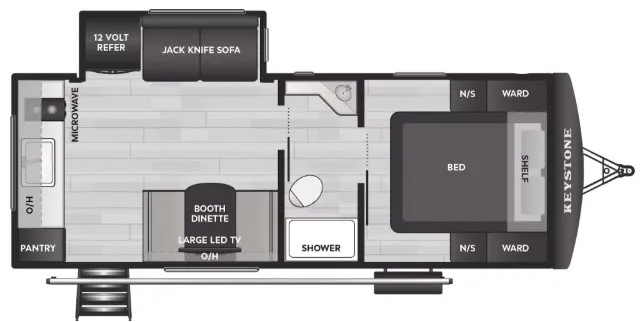 2026 Keystone Passport Classic 210RKC - Floor plan