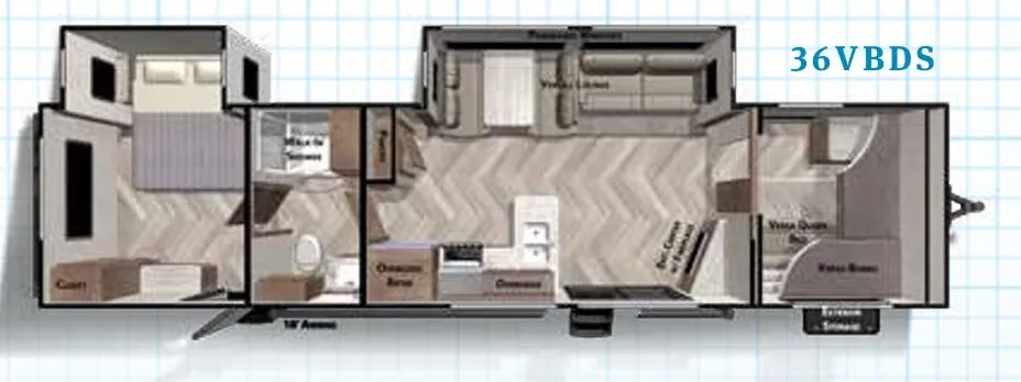 Forest River Salem 36VBDS floor plan