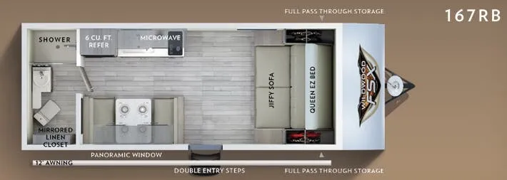 Forest River Wildwood X-Lite FSX 167RB floor plan