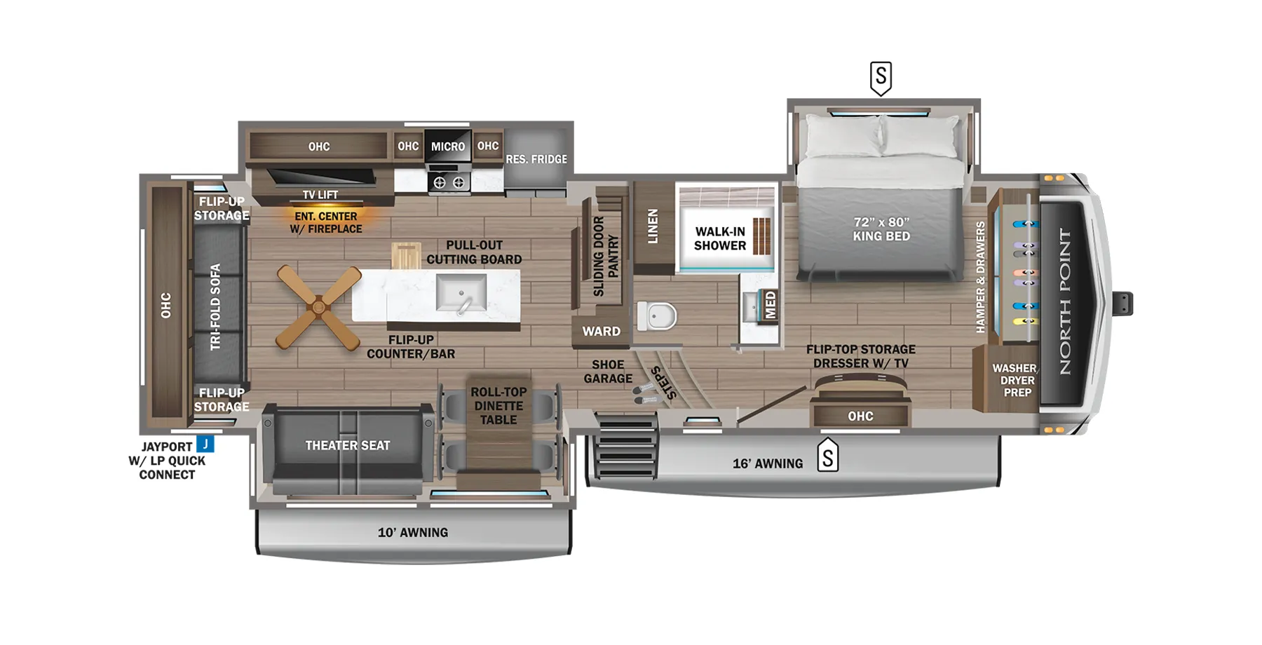 2025 Jayco North Point 310RLTS - Floor plan