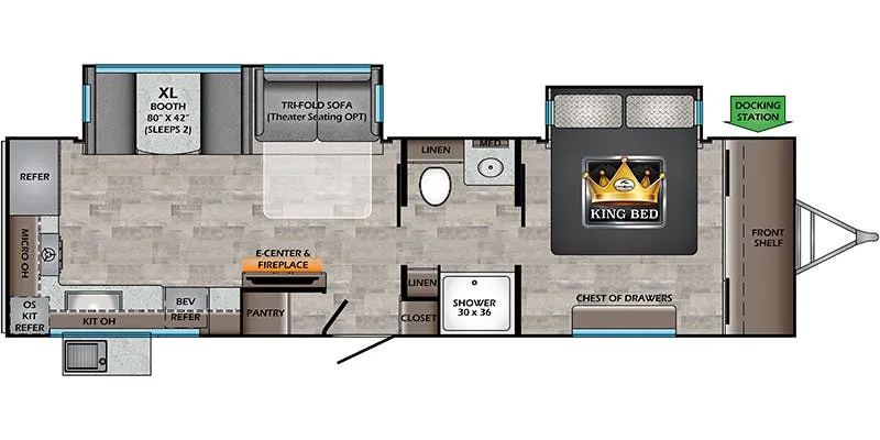 2021 CrossRoads Sunset Trail Super Lite SS309RK - Floor plan