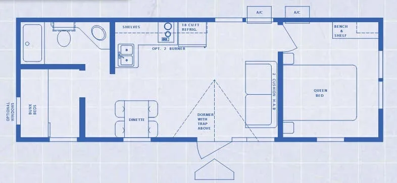 Canterbury RV Deluxe Cabins CC-33S floor plan