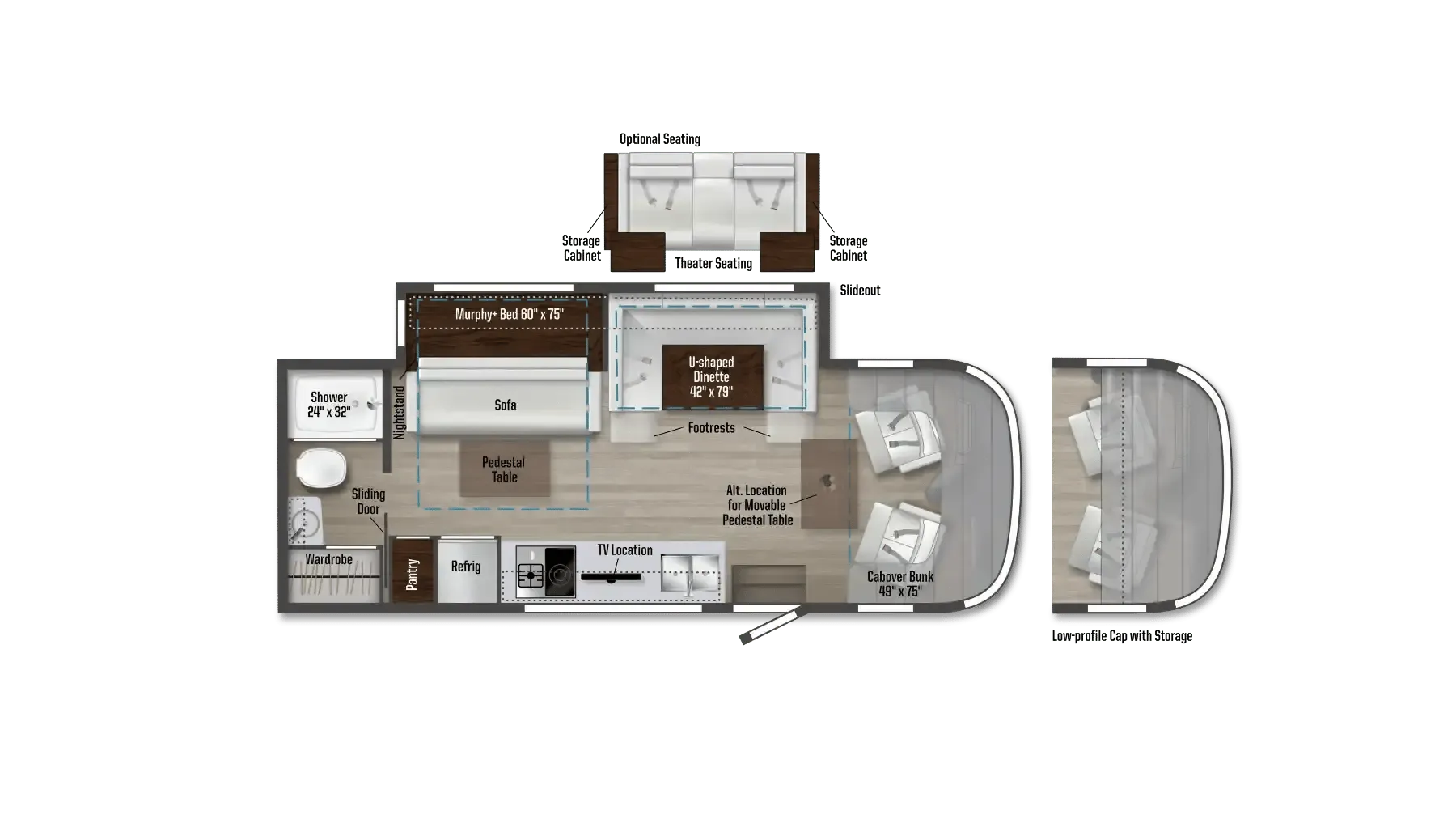 2026 Winnebago View 24D - Floor plan