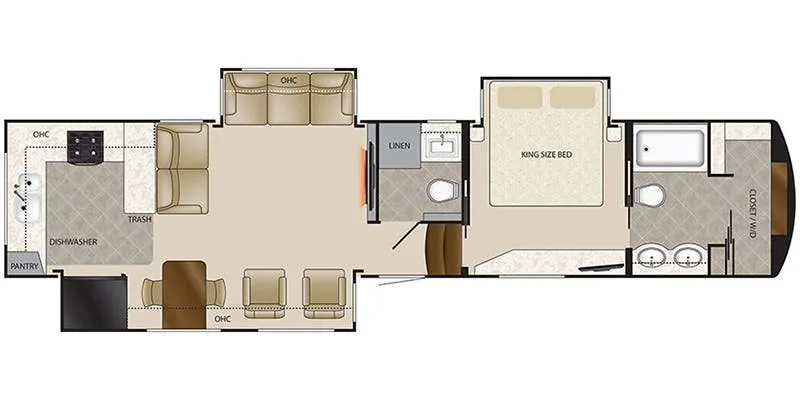 DRV Mobile Suites 41RKDB floor plan