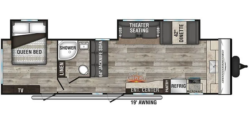 K-Z Sportsmen SE 312FKSE floor plan