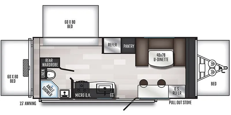 2021 Palomino Solaire 185X - Floor plan
