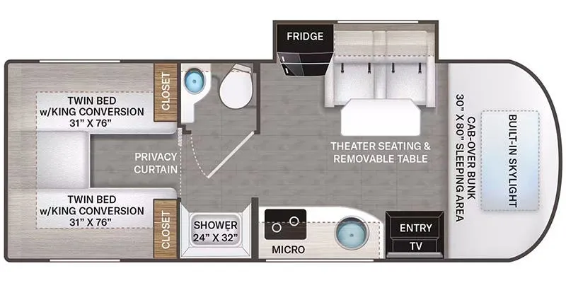 2024 Thor Motor Coach Delano 24XL floor plan