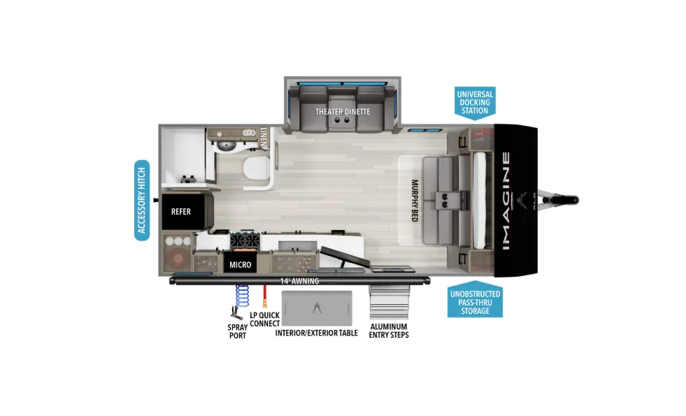 2026 Grand Design Imagine XLS 17MKE floor plan