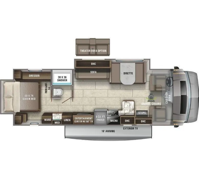 Entegra Coach Odyssey 30Z floor plan