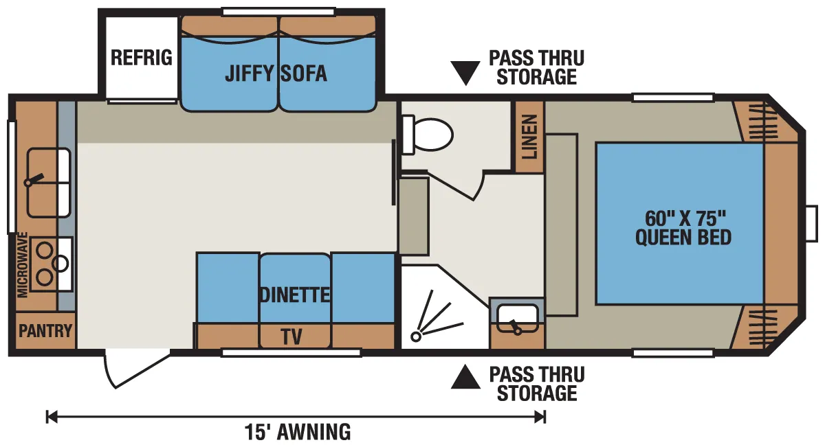 K-Z Sportsmen S235RK floor plan