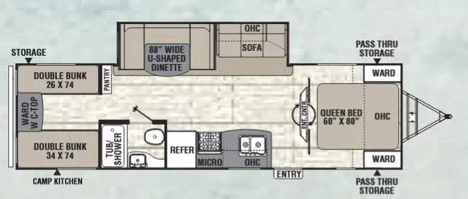 Coachmen Freedom Express Liberty Edition 292BHDSLE floor plan
