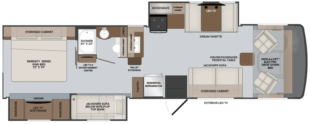 Holiday Rambler Admiral 33B6 floor plan